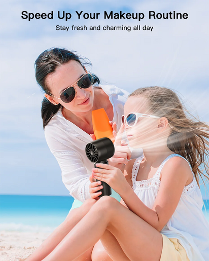 coldSky Handheld Mini Fan 4000mAh Battery Portable Rechargeable Fan with LED Display 5 Speed Turbo Fan for Beach Travel Vacation