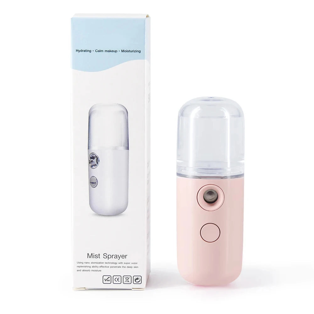 30ml Mini Air Humidifier Nano Facial Sprayer Portable Rechargeable Small Steamer Wireless Nano Personal Face Hydrat Sprayer