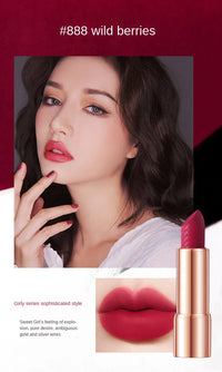 Wholesale Matte Shimmering Velvet Lipstick Make Up Set  Korean Fashion Chain Bag Engraved Lip Glaze 3 Pack Maquillaje