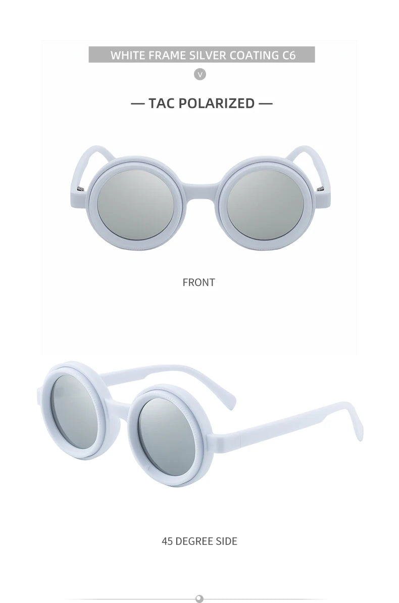 Polarized Small Frame Round Steampunk ND9 Adjustable Dimming Sunglasses Men Light-Reducing Sun Glasses For Fishing Driving UV400