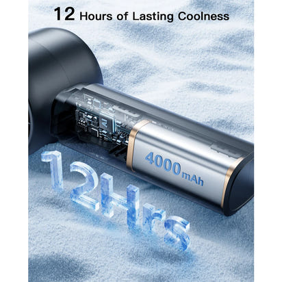 coldSky Handheld Mini Fan 4000mAh Battery Portable Rechargeable Fan with LED Display 5 Speed Turbo Fan for Beach Travel Vacation