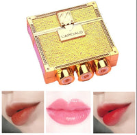 Wholesale Matte Shimmering Velvet Lipstick Make Up Set  Korean Fashion Chain Bag Engraved Lip Glaze 3 Pack Maquillaje