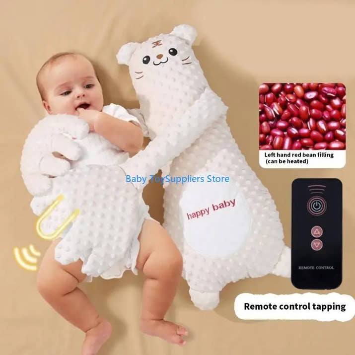 R1WF Automatic Baby Soother Lovely Cartoon Mood Soothing Doll Sleep Helper with Soft Ergonomic Designs for Newborns