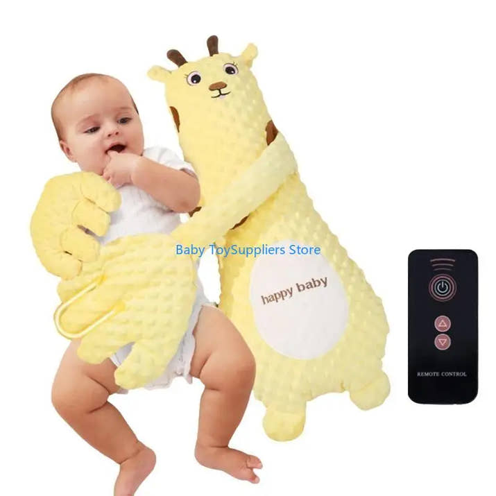 R1WF Automatic Baby Soother Lovely Cartoon Mood Soothing Doll Sleep Helper with Soft Ergonomic Designs for Newborns