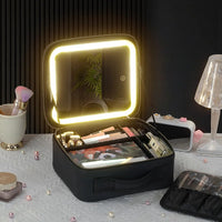 Travel Makeup bag With Led Light Mirror
