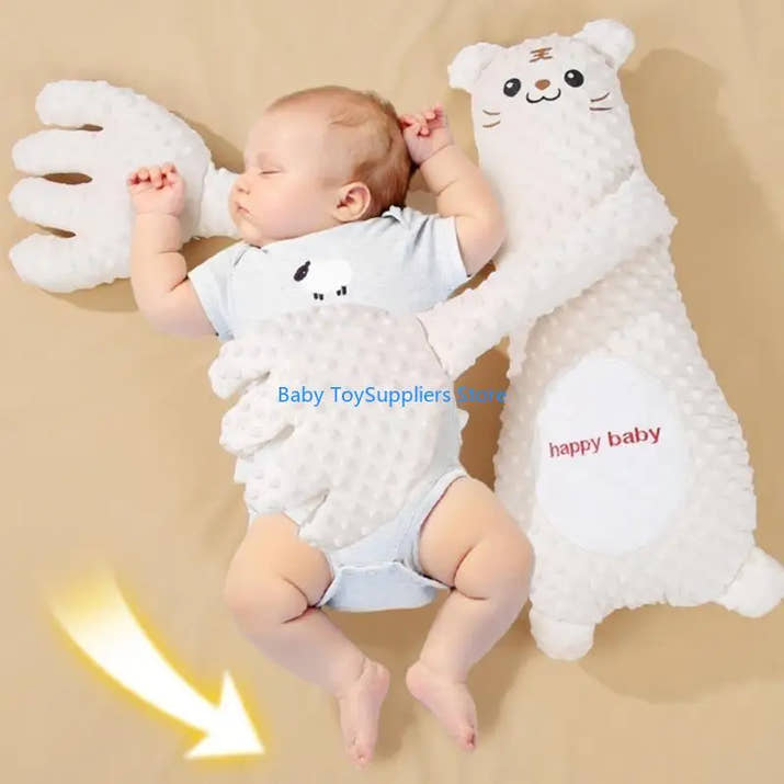 R1WF Automatic Baby Soother Lovely Cartoon Mood Soothing Doll Sleep Helper with Soft Ergonomic Designs for Newborns
