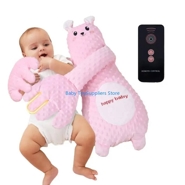 R1WF Automatic Baby Soother Lovely Cartoon Mood Soothing Doll Sleep Helper with Soft Ergonomic Designs for Newborns