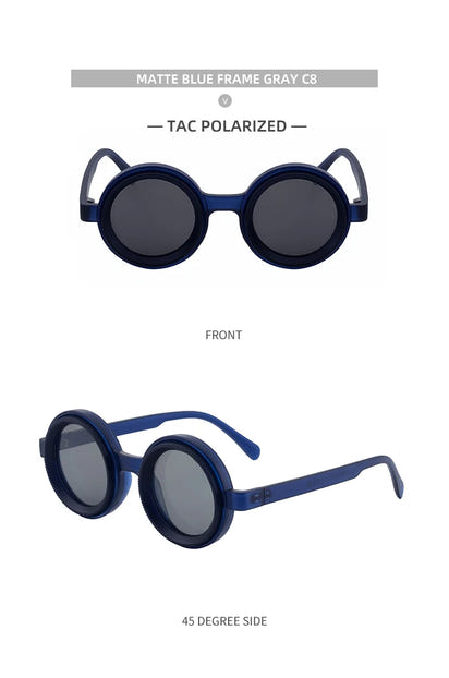 Polarized Small Frame Round Steampunk ND9 Adjustable Dimming Sunglasses Men Light-Reducing Sun Glasses For Fishing Driving UV400