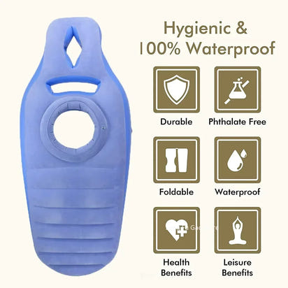 Yoga Mat for Pregnant Women Comfortable Flocking PVC Inflatable Mattress with Hole Exercise Home Sports Gym Fitness Pilates Pads