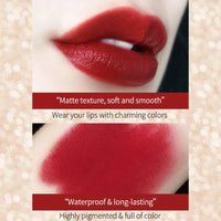 Matte Lipstick Set 3 Colours with Silver Chain Bag Waterproof Non-Stick Long Lasting Makeup Red 3.5gx3pcs for Women and Girls