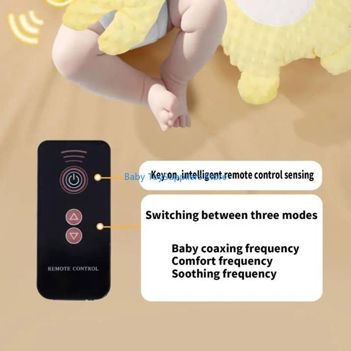 R1WF Automatic Baby Soother Lovely Cartoon Mood Soothing Doll Sleep Helper with Soft Ergonomic Designs for Newborns