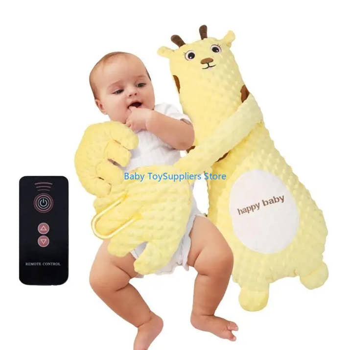 R1WF Automatic Baby Soother Lovely Cartoon Mood Soothing Doll Sleep Helper with Soft Ergonomic Designs for Newborns
