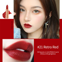 Matte Lipstick Set 3 Colours with Silver Chain Bag Waterproof Non-Stick Long Lasting Makeup Red 3.5gx3pcs for Women and Girls