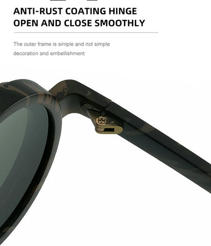 Polarized Small Frame Round Steampunk ND9 Adjustable Dimming Sunglasses Men Light-Reducing Sun Glasses For Fishing Driving UV400